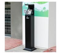 Cenicero de pared metal comercial for exteriores, cenicero pie for el hogar y patio, 117 cm altura, exterior for puros(Black)