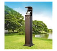 Cenicero de pared metal comercial for exteriores, cenicero pie for el hogar y patio, 117 cm altura, exterior for puros(Brown)