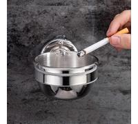 Cenicero de pared para exteriores, de acero inoxidable, de seguridad, para hostelería, resistente al viento y con soporte.