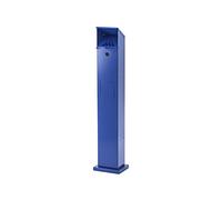 VAR Columna combinada con cenicero, capacidad 5 l, A x H x P 180 x 1150 x 150 mm, azul genciana