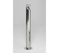 Cenicero de pie de acero inoxidable, bajo llave VAR, capacidad 4,2 l, Ø 120 mm