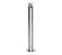 Cenicero de pie de acero inoxidable, bajo llave VAR, capacidad 4,2 l, Ø 120 mm
