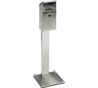 Cenicero de pie, de acero inoxidable VAR, capacidad 3,7 l, con llave