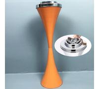 Cenicero De Pie De Metal - Cenicero Para Interior O Exterior, Cenicero De Pie, Soporte Para Cenicero Vintage, Ceniceros Para Cigarros A Prueba De Viento De Acero Inoxidable, Con Tapa ( Color : Orange