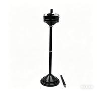 Cenicero de pie for exteriores con tapa, altura ajustable, cenicero de metal fácil de limpiar for patio, hogar y oficina(Black)