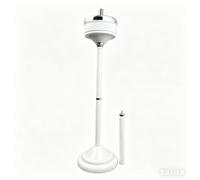 Cenicero de pie for exteriores con tapa, altura ajustable, cenicero de metal fácil de limpiar for patio, hogar y oficina(White)