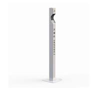 Cenicero de pie para exteriores, acero inoxidable, con base antideslizante, resistente al viento, fácil de limpiar, para patio, oficina, hogar, restaurantes, jardín (blanco)