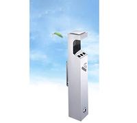 Cenicero de pie para exteriores, receptáculo de cigarrillos montado en la pared, cenicero de aleación de aluminio, soporte de suelo para cigarrillos con cerradura de acero inoxidable, bandeja para c