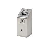 Cenicero de pie para exteriores, receptáculo de cigarrillos montado en la pared, cenicero de aleación de aluminio, soporte de suelo para cigarrillos con cerradura de acero inoxidable, bandeja para c