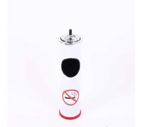 Cenicero de pie para uso en exteriores, cenicero grande y alto para colillas de cigarrillos, cenicero de metal comercial para fumadores y puros con tapa y cubo de basura (d)