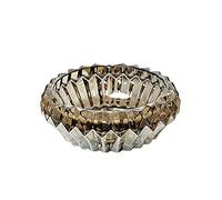 Cenicero de vidrio grande Inicio Tabla de café Oficina Decoración de escritorio sin cubierta Ashtray 7.08 pulgadas Regalo for fumadores Cenicero de cigarrillos(C)