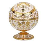 Cenicero Decorativo Vintage Estilo Europeo con Tapa - Cenicero Metálico Cortavientos para Decoración de Hogar y Oficina Interior Exterior - Idea de Regalo Única para Fumadores y No Fumadores (D)