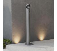 Cenicero Exterior con Rejilla para Apagar Cigarrillos, Papelera Vertical de Acero Inoxidable, Contenedor de Colillas de Cigarrillos, Cubo Interior Extraíble(Grey)