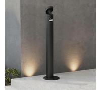 Cenicero Exterior con Rejilla para Apagar Cigarrillos, Papelera Vertical de Acero Inoxidable, Contenedor de Colillas de Cigarrillos, Cubo Interior Extraíble(Black)