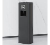 Cenicero Exterior de Acero Inoxidable con Basura, Apto for Uso Interior y Exterior, Cenicero de pie para Exterior para Centros Comerciales Vestíbulos(Black)