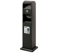 cenicero Floor Standing Ashtray w/Detachable Cigar Container Cigarette Ash Tray Outdoor Self-Cleaning Ash Holder portatil(Noir)