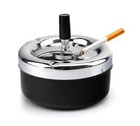 Cenicero giratorio cromado extragrande | Cenicero premium resistente al viento