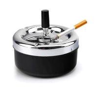 Cenicero giratorio extragrande cromado sin cenizas | Cenicero premium resistente al viento