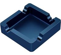 Cenicero grande para cigarrillos, patio, exterior, grande, 4 de doble uso, de silicona, irrompible, para exterior/interior, decoración azul