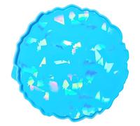 Cenicero hecho a mano con bandeja redonda de silicona para frutas y resina UV