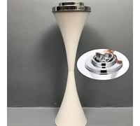 Cenicero independiente, cenicero de suelo para puros para el patio, cenicero alto de jardín con tapa, cromado, soporte ajustable para el patio