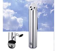 Cenicero independiente para exteriores, contenedor de cigarrillos montado en la pared, cenicero de aleación de aluminio, cenicero de patio de acero inoxidable con cerradura, contenedores de