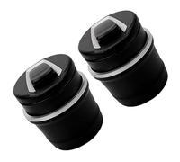 Cenicero LED para Vehículo de Plástico con Tapa, Negro, 2 Uds