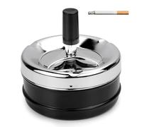 Cenicero moderno para exteriores, con tapa giratoria y eje de viento, para oficina en casa y balcón