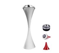 Cenicero moderno y resistente al viento para uso en exteriores, con tapa y ceniceros altos, soporte para puros, cenicero para el patio (blanco)