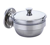 Cenicero montado en la pared, cenicero adhesivo de acero inoxidable con tapa de tapa y cigarrillo en forma de U, bandejas de cenizas prácticas prácticas impermeables para el baño de cocina con