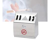 Cenicero Montado En La Pared - Cenicero De Pie De Metal, Cenicero De Pared De Acero Inoxidable De Gran Capacidad Con Cerradura, Cenicero Para Cigarrillos, Resistente Al Óxido Y Con Llave