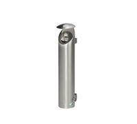 Cenicero mural de acero inoxidable, bajo llave VAR, 2,5 l, H x Ø 530 x 180 mm