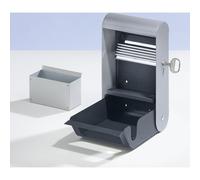 Cenicero mural de diseño Probbax, con cubo interior, profundidad 65 mm