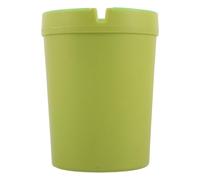 Cenicero para Coche de Plástico Luminoso Amarillo Verde, Pequeño y Portátil, Resistente al Fuego Anti-derrames, para Vehículo Camión Adecuado para Viajes Nocturnos