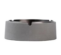 Cenicero portátil de Cemento, fácil de Limpiar, Apto para Uso doméstico y de Oficina.(Gray,12 * 12 * 4CM)