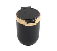 Cenicero portátil para coche, sin humo, con tapa, portátil y bandeja para cenizas, luz LED azul, cubo de basura para coche, con luz LED, ligero, sin humo, desmontable y lata