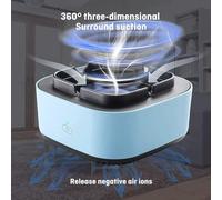 Cenicero Purificador de Aire,Cenicero Sin Humo con 2 Almohadillas Filtrantes de Recambio,Aspiración Envolvente de 360 Grados con Iones Negativos,Función de Temporizador de Apagado Automático para Auto