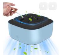 Cenicero Purificador de Aire,Cenicero Sin Humo con 2 Almohadillas Filtrantes de Recambio,Aspiración Envolvente de 360 Grados con Iones Negativos,Función de Temporizador de Apagado Automático para Auto