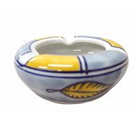 CENICERO REDONDO PEQUEÑO HOJA AMARILLO