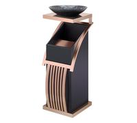 Cenicero Vertical con Cubo Interior Extraíble, Papelera de Acero Inoxidable, Solución para Áreas de Fumadores Comerciales, para Vestíbulo Hotel(Brass)