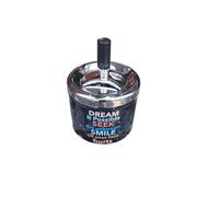Cenicero Vintage Cenicero de metal giratorio autolimpiante, para cigarrillos, cenicero al aire libre para coche, fumadores, mesa cerrada cortavientos con tapa antiolor cigarrillos (9)