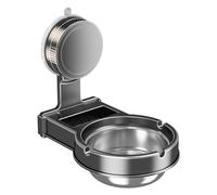 Ceniceros de baño de acero al carbono resistentes sin taladrar para el hogar, hotel, baño, hotel, baño, cenicero