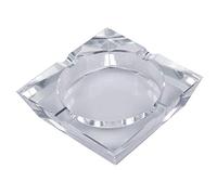 Ceniceros de cristal transparente, Caja de almacenamiento cenicero puros escritorio aleación cristal