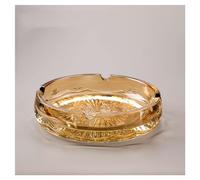 Ceniceros de cristal transparente, Cenicero de cristal for puros y cigarrillos, tamaños dorados S L(L)