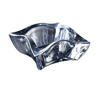 Ceniceros de cristal transparente, Cenicero de cristal tallado transparente for cigarrillos, cigarros, interior, exterior, 8x6,5x11,5 cm(A)