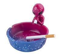 Ceniceros geniales para cigarrillos, cenicero para hierba, decoración de cenicero de fantasía alienígena para oficina en casa, regalos de adorno (rosa)