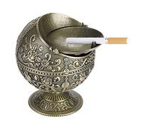 Ceniceros Originales, Cenicero con Filtro de Aire, Cenicero Grande Adornos de Artesanía de Metal, Decoración de Patrón Estampado, para El Hogar y la Oficina y El Regalo del Día del Padre y Regalo