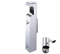 Ceniceros para exteriores Cenicero de pared Cenicero exterior de acero inoxidable Cenicero impermeable Fácil de limpiar Cenicero público para patio Restaurantes，Cenicero de pie para exteriores F