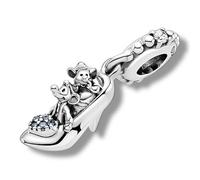 Cenicienta Cenicienta Zapato Zapatilla Ratones Cuento de hadas Historia Fantasía - Encanto de Plata 925 Pulsera Accesorios