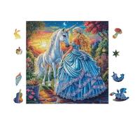 Cenicienta y el Caballo Puzzle 100 Piezas Papel Principiantes Desarrollo Habilidades Estimulación Cerebral Juego Compartir 28x28cm